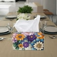 thumbnail image 3 of ZUXONGSY Boho Mandala Tissue Box Covers Flower PU Leather Tissue Cube Box Cover with Buckle Stylish Tissue Box Cover Lightweight Leather Tissue Cover Bedroom Office Desk Accessories, 3 of 7