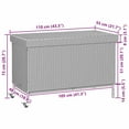 thumbnail image 2 of vidaXL Garden Storage Box with Wheels Black 110x55x73 cm Poly Rattan, 2 of 5
