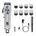 thumbnail image 1 of Cordless Hair Clippers For Men,professional Hair Cutting Kit With 2000mah Lithium Ion, Stainless Steel Blade, Hair Trimmer With Lock-in Length (silver, 1 of 5