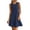 Blue, variant on Womens Summer Casual Fashion Loose Dresses Fashion Solid Casual Round-Neck Sleeveless Mini Dress Summer Spring Vacation Clothes