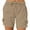 23# Khaki, variant on RPVATI Womens Cargo Shorts Summer Drawstring Casual High Waist Shorts Outdoor Hiking Stretchy Shorts with Pockets Ginger M