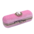 thumbnail image 2 of Retro Lipstick Box Lip Balm Organizer Bag Durable Cosmetic Storage Case With Mirror (Pink), 2 of 5