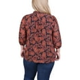 thumbnail image 3 of Plus Size 3/4 Sleeve Chiffon Blouse, 3 of 4
