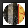 thumbnail image 2 of Grey, Jace 15x15 Black Modern Framed Museum Art Print Titled - Golden Floral Abstract Circle, 2 of 5