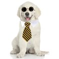 thumbnail image 1 of Negro amarillo l Corbata para mascotas pajarita para perro corbata a rayas para perro bufanda para mascotas escote falso toalla de agua, 1 of 5