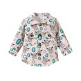 thumbnail image 1 of Gibobby Blusas De Niños Niños pequeños, niñas, camisa, abrigo, chaqueta, estampados de dibujos animados, manga larga, niños, cuello vuelto, tops con botones, prendas de vestir(Blanco, 12-18 Meses), 1 of 5