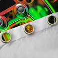 thumbnail image 4 of Manfei 3D Gamepad Blackout Curtains Set of 2 (52x84 Each),Gaming Gamer Window Curtains,Gradient Green Orange Curtains and Drapes For Boys Kids,Ultra Soft Home Decor, 4 of 6