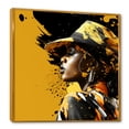 thumbnail image 2 of Designart "African American Woman in Yellow and Black Heritage" People Framed Wall Art - International Yellow African American Art Hallway Framed Wall Art Decor, 2 of 6
