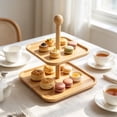 thumbnail image 2 of Wooden 2-Tier Cupcake Stand with Detachable Trays for Birthday Parties Weddings and Events Dessert Display Rack, 2 of 7