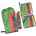 thumbnail image 2 of Zambia Flag Oven Mitts And Pot Holders Sets Baking Sets For Kitchen Bbq Gloves Heat Resistant Cooking Fingerprint Country Pride 4 Pcs, 2 of 8
