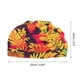 thumbnail image 4 of Gorro de Natación Transpirable con Patrón de Hojas 1 Pc Naranja Amarillo, 4 of 6