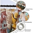 thumbnail image 5 of Boho Floral Waffle Textured Shower Curtain, Weighted Bottom Retro Colorful Paisley Mandala Bohemian Flowers Bathroom Curtain Waterproof Washable Heavy Duty Fabric with 12 Hooks, 72"x 72", 5 of 6