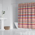 thumbnail image 2 of Pink Striped Geometric Pattern Shower Curtain 84"x72" ,Bathroom Decorative Shower Curtains Set with 12 Hooks,Modern Waterproof Washable Shower Curtain, 2 of 6