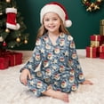thumbnail image 4 of UAYOTSE Kids Pajamas Set Long Sleeve Button Down Sleepwear Girls Boys Set 2 Pcs Loungewear for 6 15 Years,Sizes 13-14 Years, 4 of 6