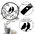 thumbnail image 3 of Arte de pared de metal con silueta de pájaro en la rama de un árbol, decoración para sala de estar, jardín, dormitorio, oficina, 3 of 4