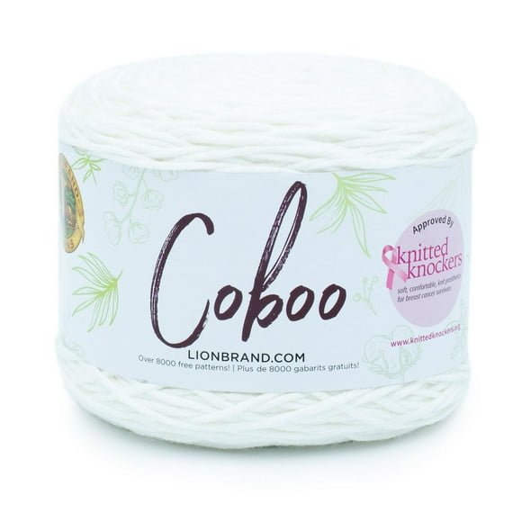 Lion Brand Yarn 835-100 Coboo Blanc Fil de fibre naturelle