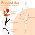 thumbnail image 3 of Duslogis 4pcs 35.4" Fall Artificial Ficus Branches Branches， Autumn Fake Plants with Stems Faux Yellow Leaf Shrub Bushes for Home Indoor Centerpiece Vase Filler, Thanksgiving Banquet Decor, 3 of 7