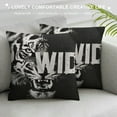thumbnail image 3 of Autua Tiger Graphic Decorative Short Plush Throw Pillow Cover for Home Couch Living Room Bed Sofa - Aesthetic Decorative 1PC 18x18in, 3 of 5