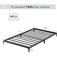 thumbnail image 2 of Garvee 6-Inch Metal Twin Bed Frame, Low Profile Platform Bed, Heavy Duty Mattress Foundation, No Box Spring Needed, Easy Assembly, Durable Support - Matte Black, 2 of 7