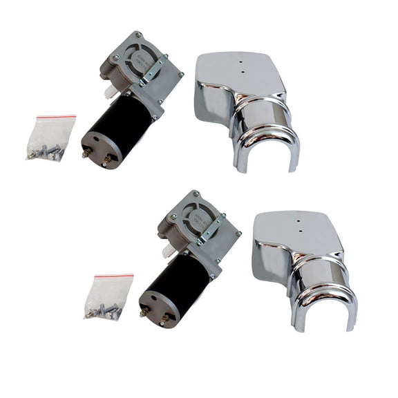 2 Pack 900W 90:1 Tarp Motor for Dump Truck Tarp Systems with Chrome Cover 24VDC / 22 AMPS / 50 RPM (1 Year Warranty)