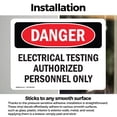 thumbnail image 3 of (2 Pack) Electrical Testing Authorized Persons Only OSHA Danger Sign, 3 of 7