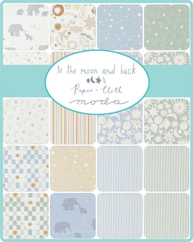 Moda - To The Moon And Back Jelly Roll by Paper + Cloth 40 pcs