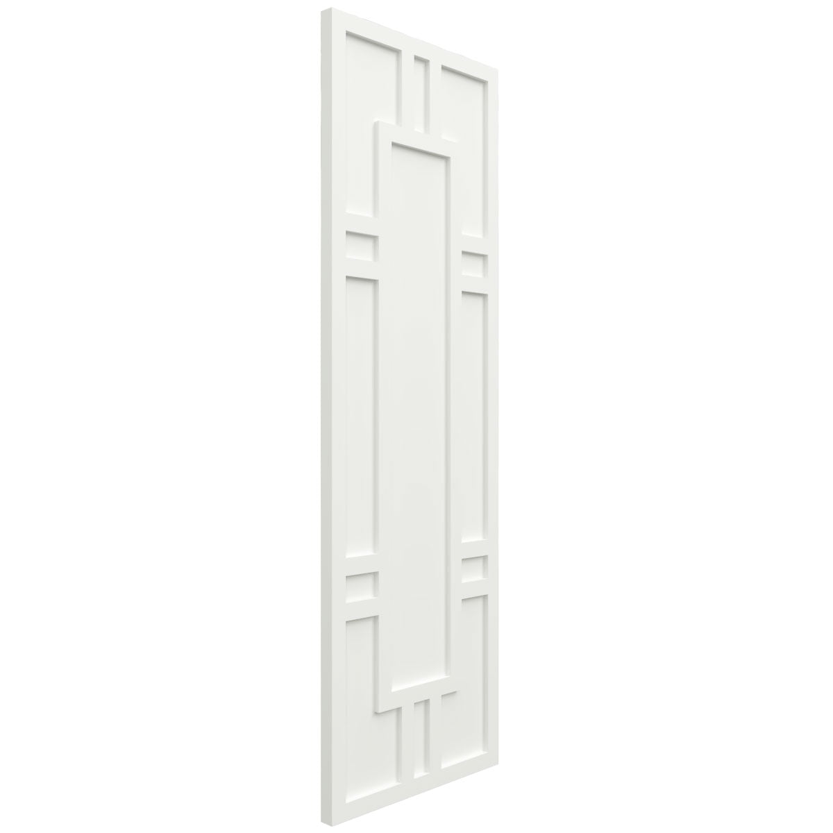 Ekena Millwork 15"W x 62"H True Fit PVC Hastings Fixed Mount Shutters, Unfinished (Per Pair - Hardware Not Included)