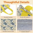 thumbnail image 4 of Pioneer Flower Floral Print Pattern Insulated Lunch Bag for Women & Adults,Large Portable Soft Cooler Lunch Bag,Thermal Food Storage Tote with Pearl Cotton,8.66L,8.75x5.75x9.5 Inch, 4 of 6