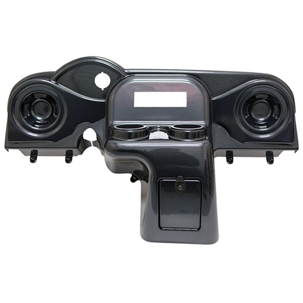 Golf Cart EZGO RXV Deluxe Carbon Fiber Dash w/ Radio & Speaker Cutouts