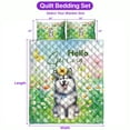 thumbnail image 5 of Alaskan Malamute Hello Spring Time Flower Floral Nature Quilt Bedding Set Alaska Mal Dog Lovers Gifts 1 Blanket Bed Cover 2 Pillowcases - 02031, 5 of 5