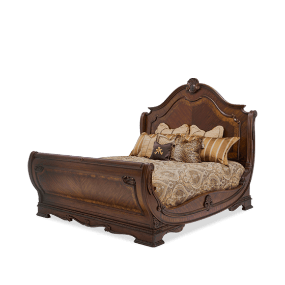 1perfectchoice Queen Cognac Finish Sleigh Bed Frame With Headboard 1perfectchoice Queen Cognac Finish Sleigh Bed Frame With Headboard Footboard Slats Com