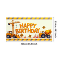 thumbnail image 3 of Construction Themed Happy Birthday Backdrop Banner with Cranes Mixers Party Decorations for Birthday Party Photo Booth Supplies Kids Celebration Background Decor, 3 of 8