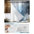 thumbnail image 3 of No Hook Cloth Fabric Shower Curtain with Snap in Liner, Blue Grey Waterproof Shower Curtains Set with See Through Top Window, Modern Oil Painted Art Abstract Geometric Bath Curtains Shower 48"x72", 3 of 6
