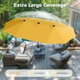 thumbnail image 3 of Alpha Joy 15ft Outdoor Patio Umbrella Extra-Large Double-Sided Garden Umbrella with Crank Handle and Base - Gold Yellow, 3 of 6