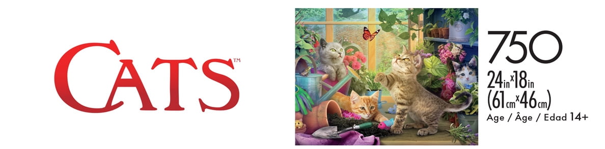 Buffalo Games Potting Shed Kittens 750-Piece 24 x 18-inch Interlocking Jigsaw Puzzle for Adults Ages 14+