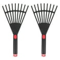 thumbnail image 1 of KAKOWELY 2Pcs Plastic Rakes Practical Gardening Rakes Durable Grass Dead Leaf Rakes,13.39X"X6.69"X1.18", 1 of 4