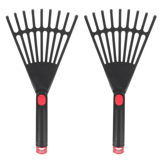KAKOWELY 2Pcs Plastic Rakes Practical Gardening Rakes Durable Grass Dead Leaf Rakes,13.39X"X6.69"X1.18"