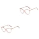 thumbnail image 1 of Minnieouse 1 par de gafas para mujer, triangulares, universales, HD, con estilo, protección solar, decorativas, a la moda, adorno para gafas, Rosa 2piezas, 1 of 6