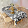 thumbnail image 3 of Rectangle Waterproof Tablecloth 60×102 Inch, Black Strip Boho Reusable Indoor/Outdoor Durable Table Cover for Party Kitchen Dinner Room Decor, 3 of 6