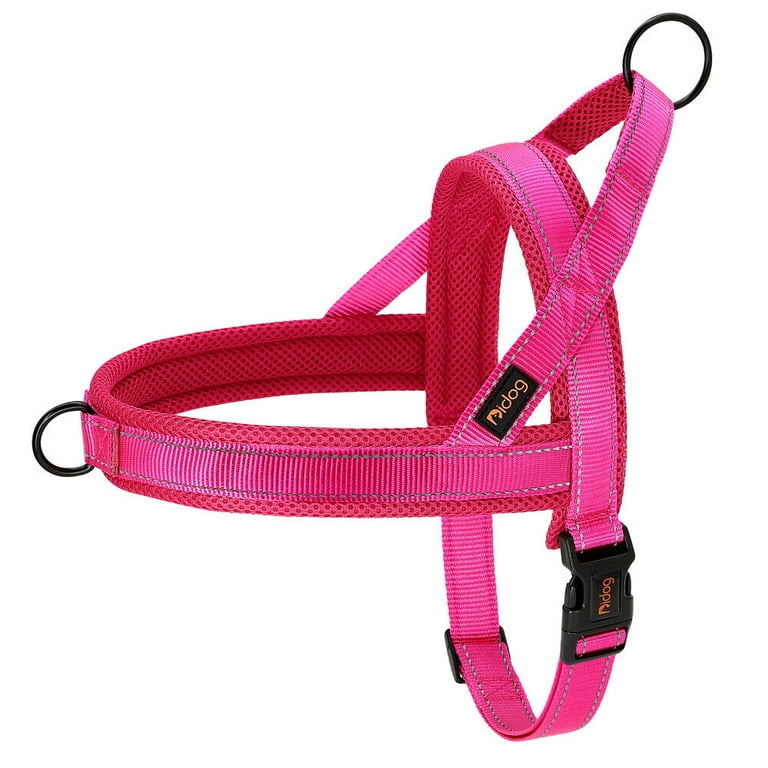 Didog Soft Mesh Padded Dog Vest Harness Escape Proof Quick Fit Reflective Dog Strap Harness Easy for Training Walking Hot Pink L Walmart
