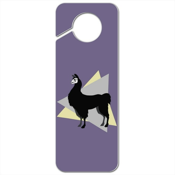Gothic Llama Plastic Door Knob Hanger Sign