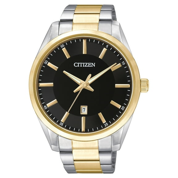 Citizen Quartz Black Dial Two-tone Men's Watch BI1034-52E