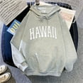 thumbnail image 2 of HAYIMI Women Hawaii Print Long Sleeved Sweatshirt Pocket Casual Pullover Hooded Oversized Athletic Tops Daily Wear, 2 of 5