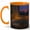 Orange, variant on Candlelit Bath Window 11oz Ceramic Mug, Cozy Evening Room Art
