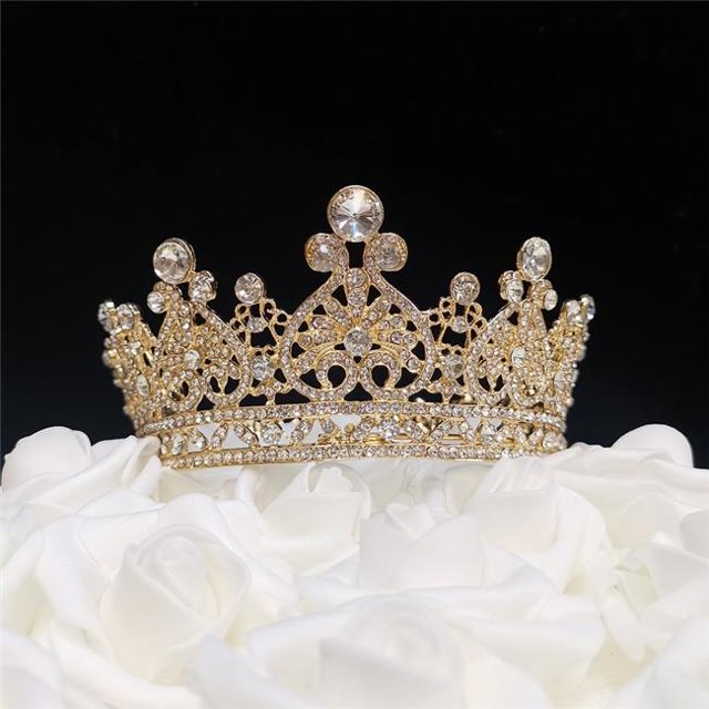 Tian Sweet 34034-GD 6.2 oz Princess Crown Cake Topper - Gold