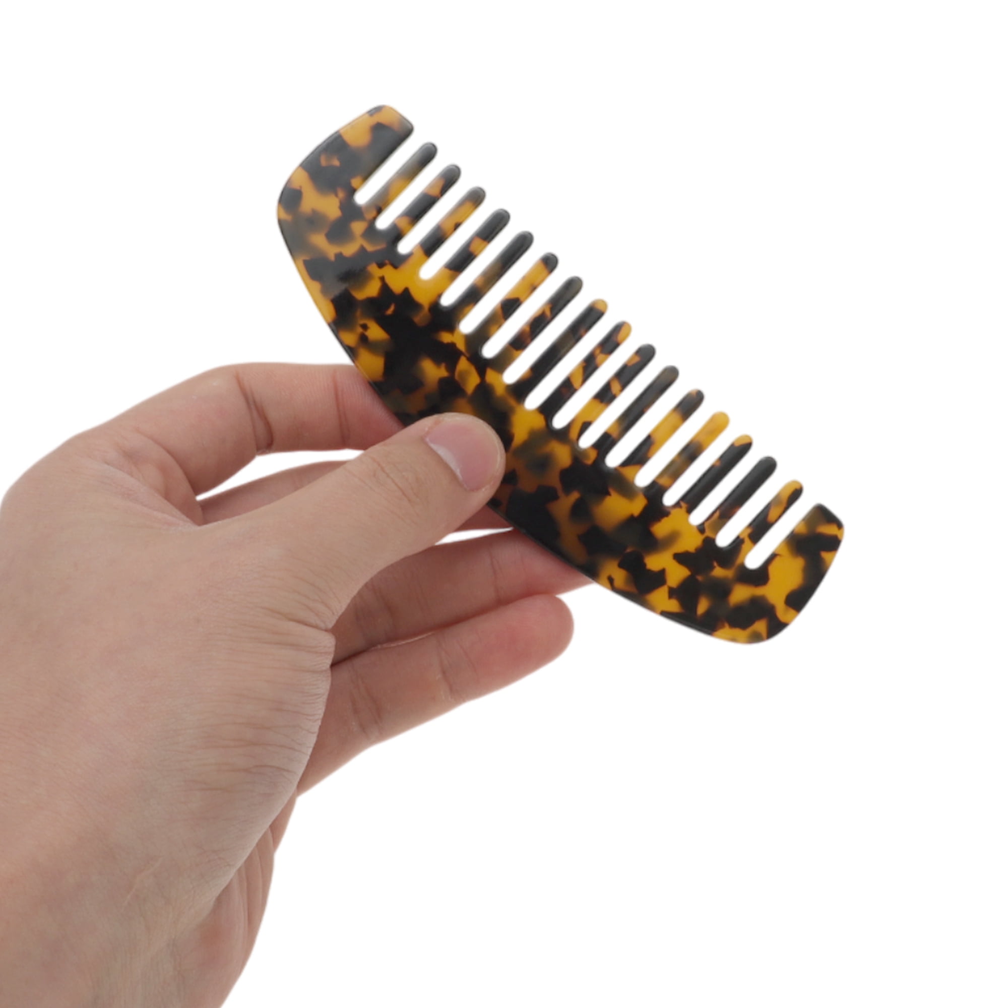 Unique Bargains 1 Pc Durable Marble Hair Comb Designed for All Hair Types Styles Brown