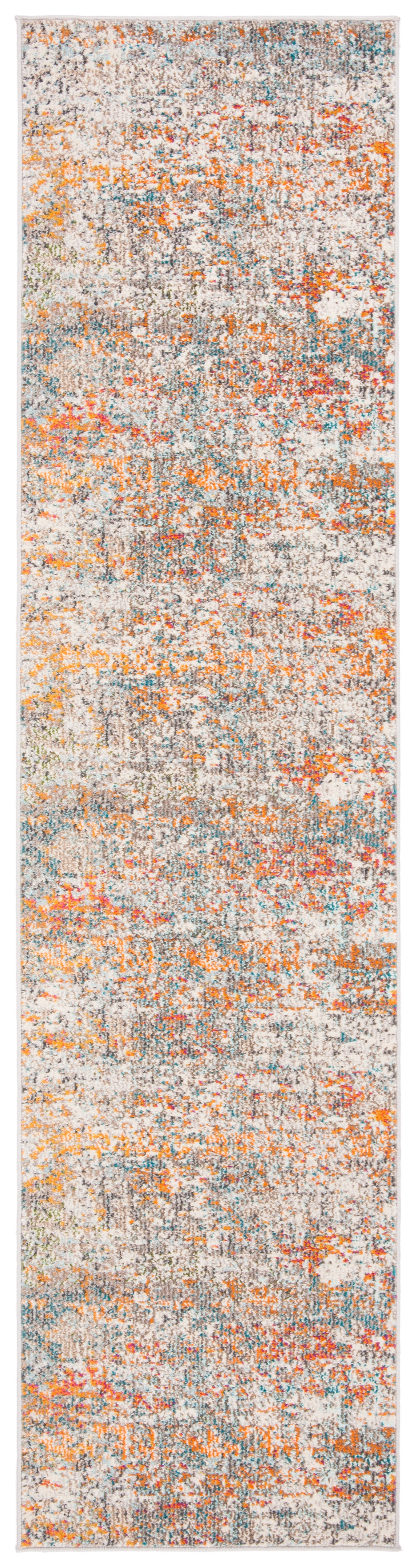 Safavieh Madison Kebo Vintage Abstract Runner, Grey/Orange, 2'x8