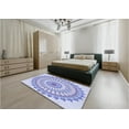 thumbnail image 4 of Ahgly Company Indoor Rectangle Patterned Heavenly Blue Area Rugs, 5' x 7', 4 of 6