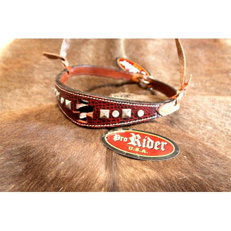 Horse Show Bridle Western Leather Barrel Racing Tack Rodeo Noseband 9956