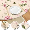 thumbnail image 4 of Pioneer Flower Floral Print Pattern Round Fitted Tablecloth with Elastic Edge,Dining Table Cover Waterproof,Outdoor Round Tablecloth for Camping,Dining,Indoor and Outdoor, 4 of 7